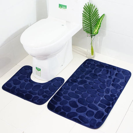 Anti - Slip Bathroom Carpet Floor Rug Mat Set - Weriion