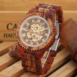 Automatic Mechanical Bamboo Wood Watch For Men - Weriion