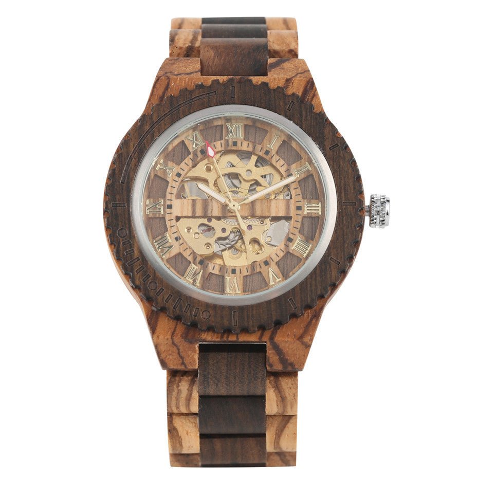 Automatic Mechanical Bamboo Wood Watch For Men - Weriion