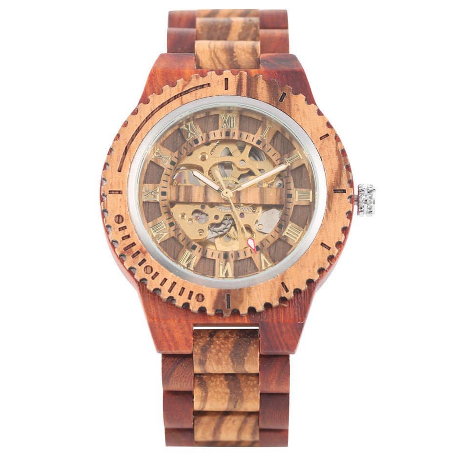 Automatic Mechanical Bamboo Wood Watch For Men - Weriion