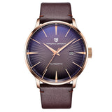 Automatic Mechanical Waterproof Men's Watch With Leather Strap - Weriion