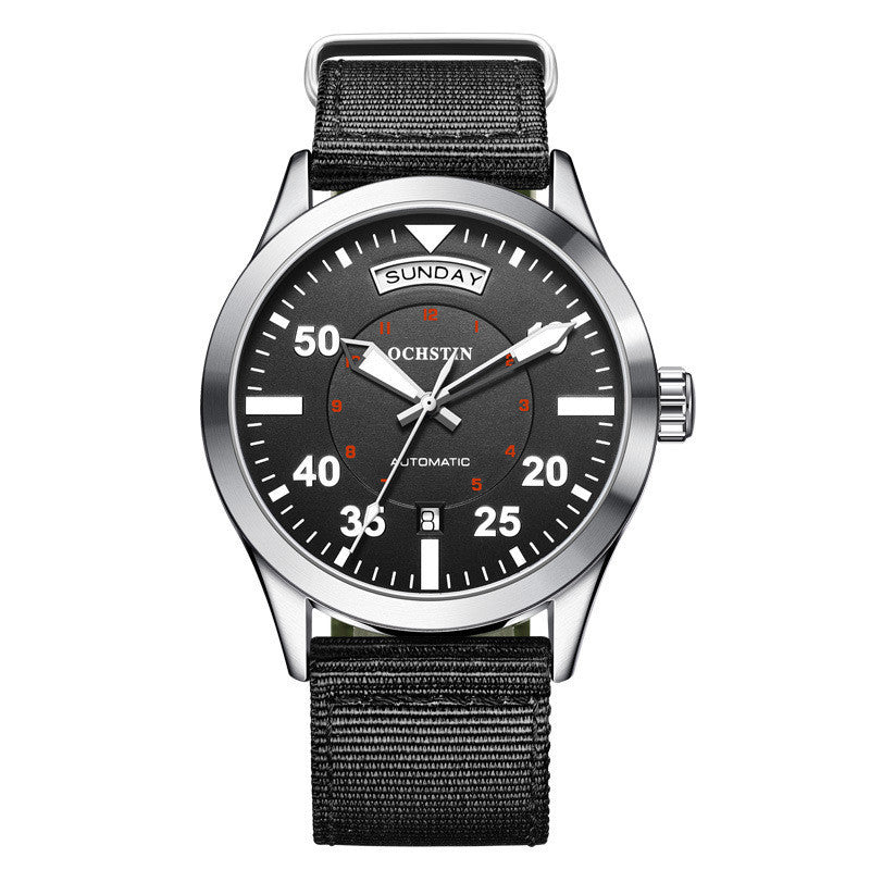 Automatic Mechanical Waterproof Nylon Strap Watch - Weriion