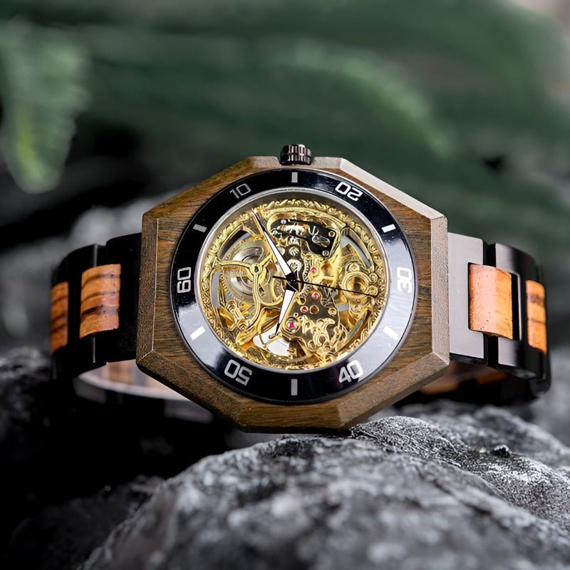 Automatic Mechanical Wood Watch For Men - Weriion