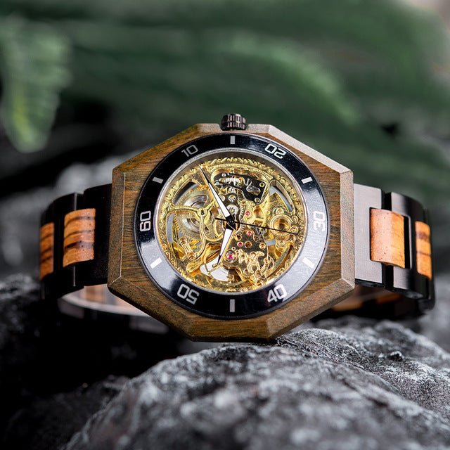 Automatic Mechanical Wood Watch For Men - Weriion