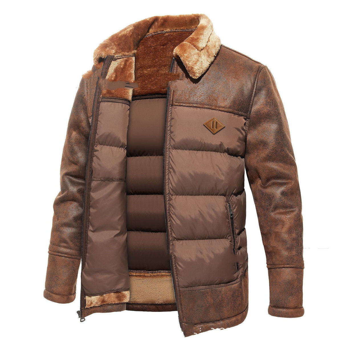 Autumn & Winter Fur Integrated Fashionable Jacket For Men - Weriion