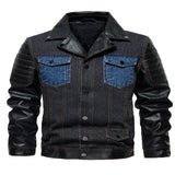 Men's Denim Patchwork Autumn Outerwear Jacket
