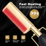 Multi-Functional Three-In-One Hair Curler Straightener Beard Comb