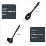 Non-Stick Silicone 10 Pieces Baking Kitchen Black Utensils Cooking Tools