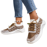 Plus Size Women's Sneaker Flyknit Casual Running Shoes