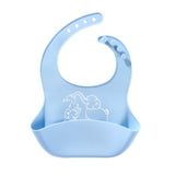 Baby Food Silicone Elephant Print Bibs - Weriion