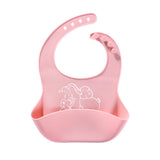 Baby Food Silicone Elephant Print Bibs - Weriion