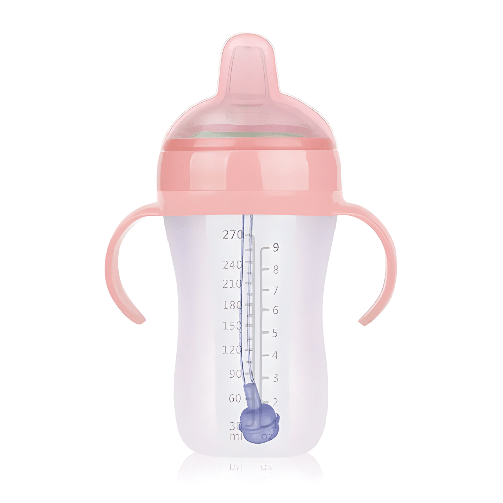 Baby Full Silicone Feeding Bottle With Handles - Weriion