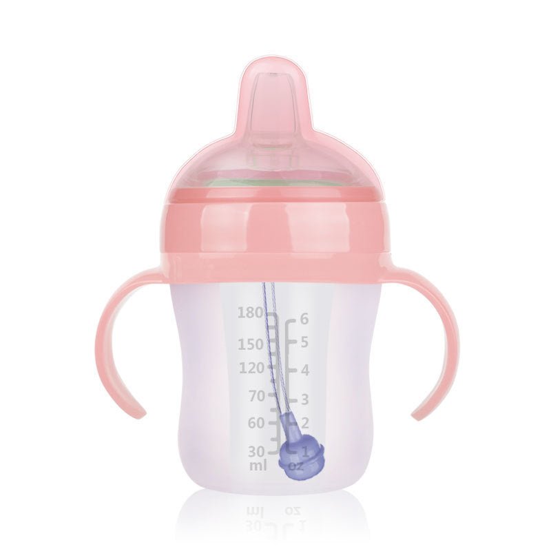 Baby Full Silicone Feeding Bottle With Handles - Weriion