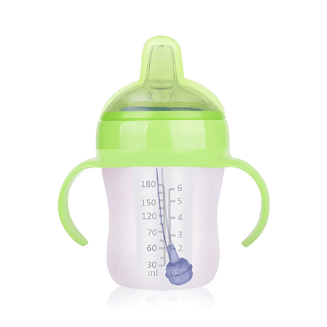 Baby Full Silicone Feeding Bottle With Handles - Weriion