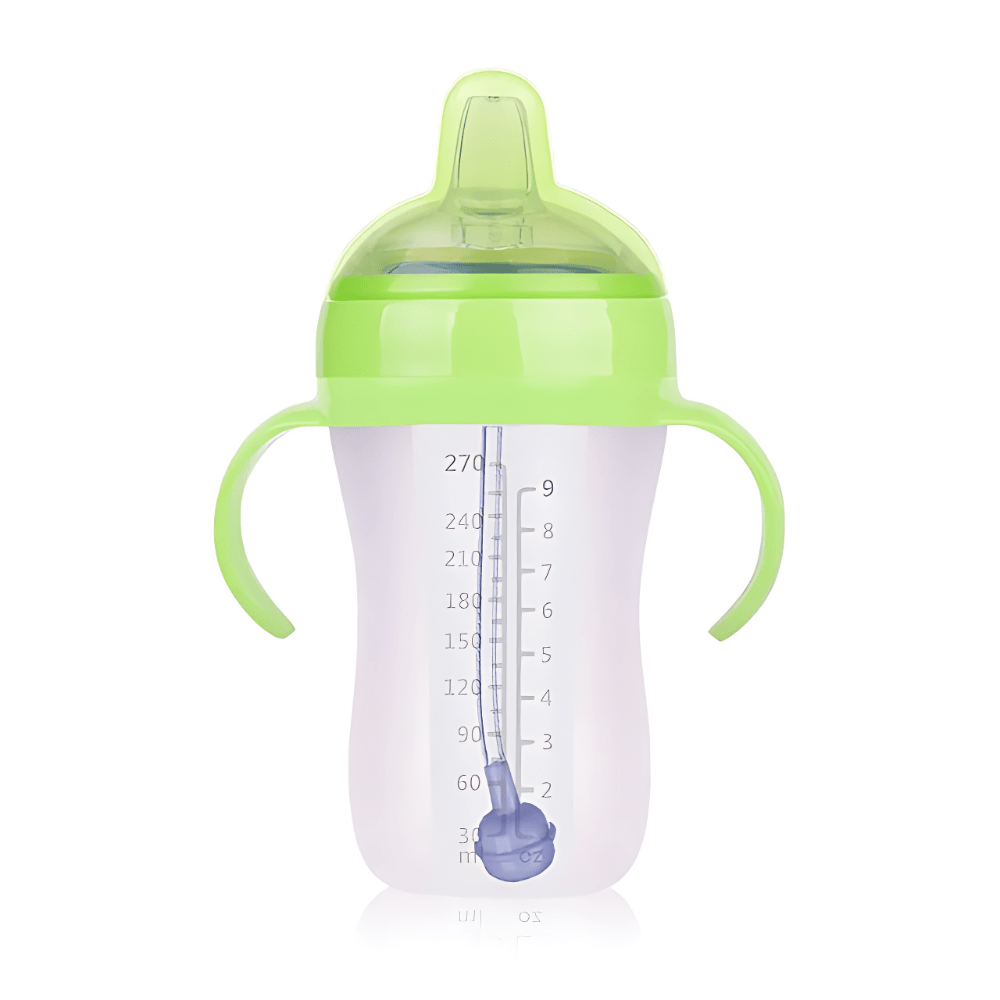 Baby Full Silicone Feeding Bottle With Handles - Weriion