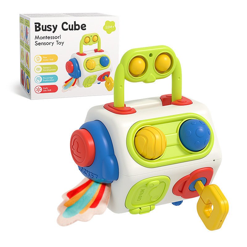 Baby & Toddler Cube Toy Montessori Sensory Learning Toy For Toddlers 1 2 3 Year Old - Weriion