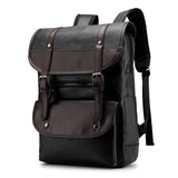 Backpack PU Leather Student Bag - Weriion