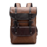 Backpack PU Leather Student Bag - Weriion