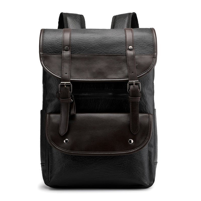 Backpack PU Leather Student Bag - Weriion