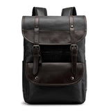 Backpack PU Leather Student Bag - Weriion