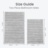 2 Pieces Set Bathroom Rugs