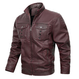 PU Leather Spring And Autumn Men's Jacket