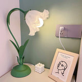 Bedside Flower Minimalist Creative Lily Of The Valley Flower Desk Table Lamp - Weriion