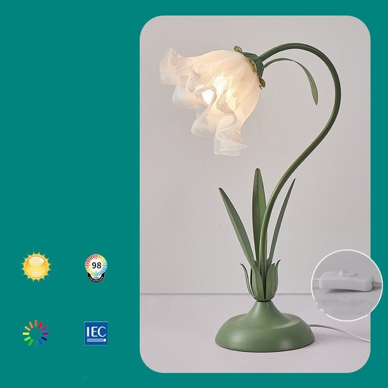 Bedside Flower Minimalist Creative Lily Of The Valley Flower Desk Table Lamp - Weriion