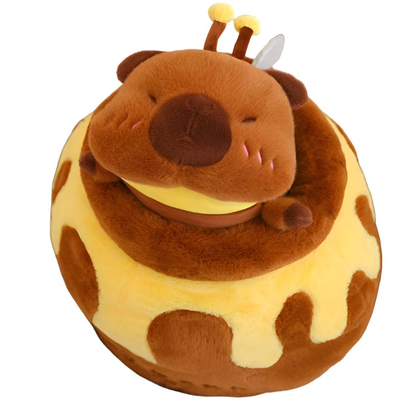 Bee - Capybara And Bee - Shiba Doll Plush Toys With Plush Honey Jar - Weriion