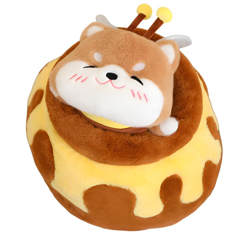 Bee - Capybara And Bee - Shiba Doll Plush Toys With Plush Honey Jar - Weriion