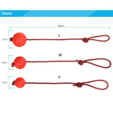 Bite Resistant Rubber Ball With Elastic Rope Dog Chew Toy - Weriion