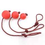 Bite Resistant Rubber Ball With Elastic Rope Dog Chew Toy - Weriion