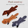 Bite Resistant Vocalized Plush Foxes Squirrels Wolves Dog Chew Toys Pet Supplies - Weriion