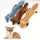 Bite Resistant Vocalized Plush Foxes Squirrels Wolves Dog Chew Toys Pet Supplies - Weriion