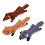 Bite Resistant Vocalized Plush Foxes Squirrels Wolves Dog Chew Toys Pet Supplies - Weriion