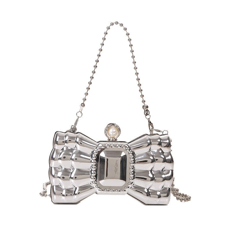 Bow Tie Shaped Chain Handbag For Women - Weriion