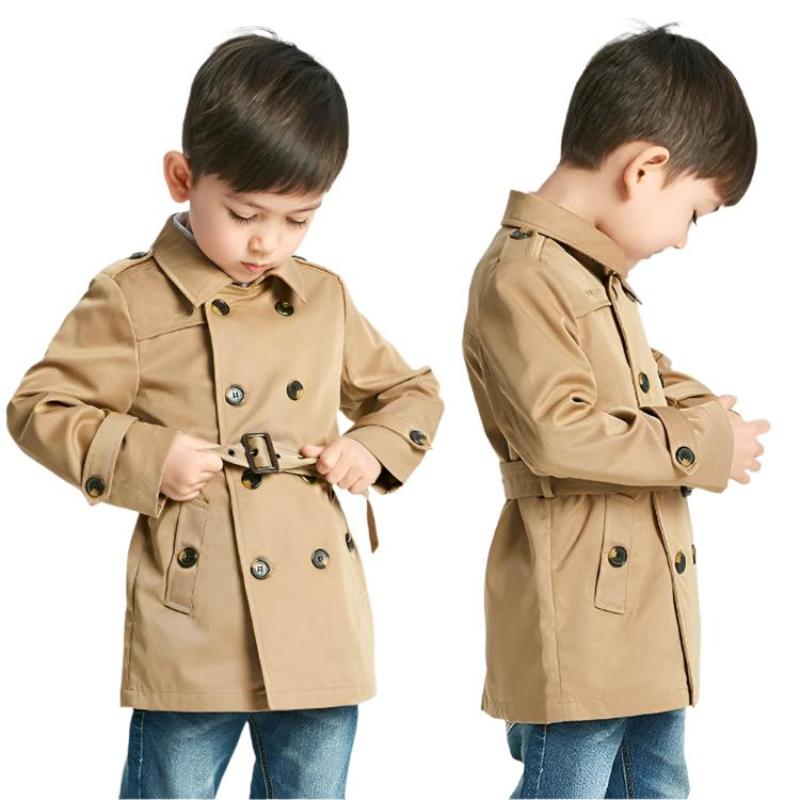 Boys Mid - Length Trench Coat - Weriion