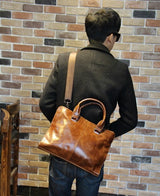 Business Bag Leather Briefcase For Men - Weriion