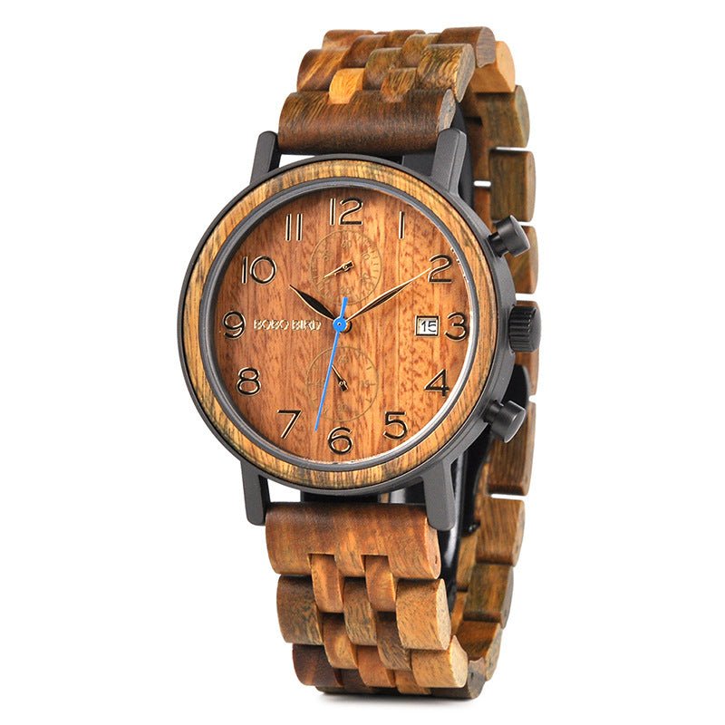 Business Quartz Movement Wood Watch For Men - Weriion