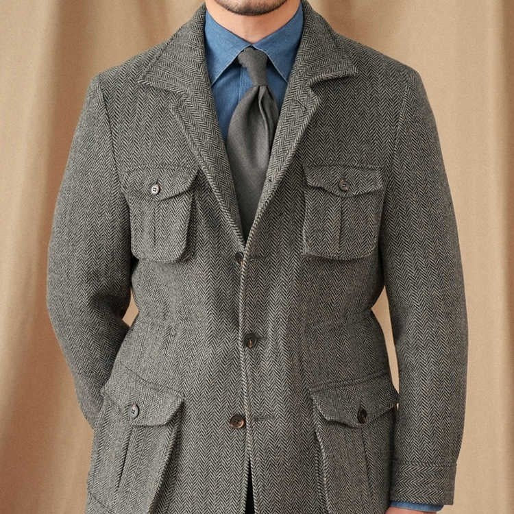 Business Safari Jacket For Men - Weriion