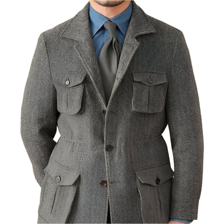 Business Safari Jacket For Men - Weriion