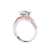 Moissanite Female Diamond Silver Ring