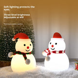 Christmas Snowman Night Light Silicone Bluetooth Audio Small Night Lamp