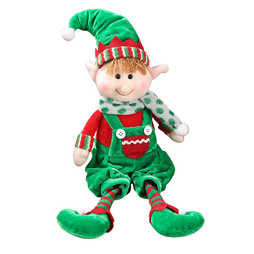 Christmas Hanging Legs Sitting Santas Little Helpers Dolls Ornaments