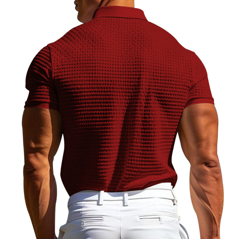 Short Sleeve Polo Shirt Men's Fashion Summer Lapel Shirt.