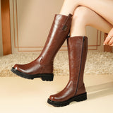 Women's High Tube Long Boots Fur Integrated Fleece-Lined Thickened Female Shoes
