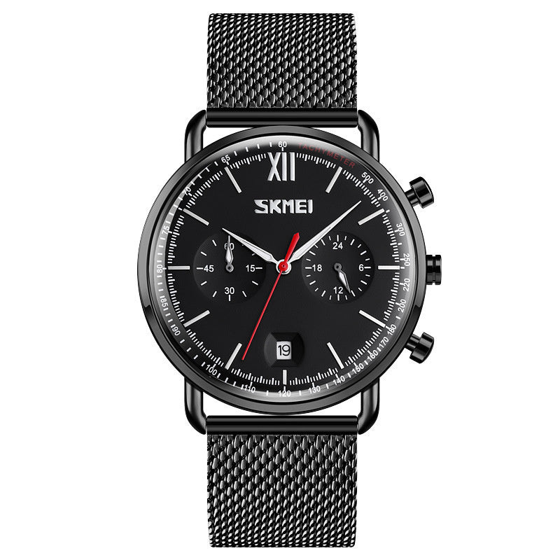 Luminous Multi-Functional Six-Hand Chronograph Quartz Watch