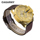 Cagarny Men's Sports Watch With Leather Strap - Weriion