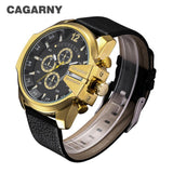 Cagarny Men's Sports Watch With Leather Strap - Weriion