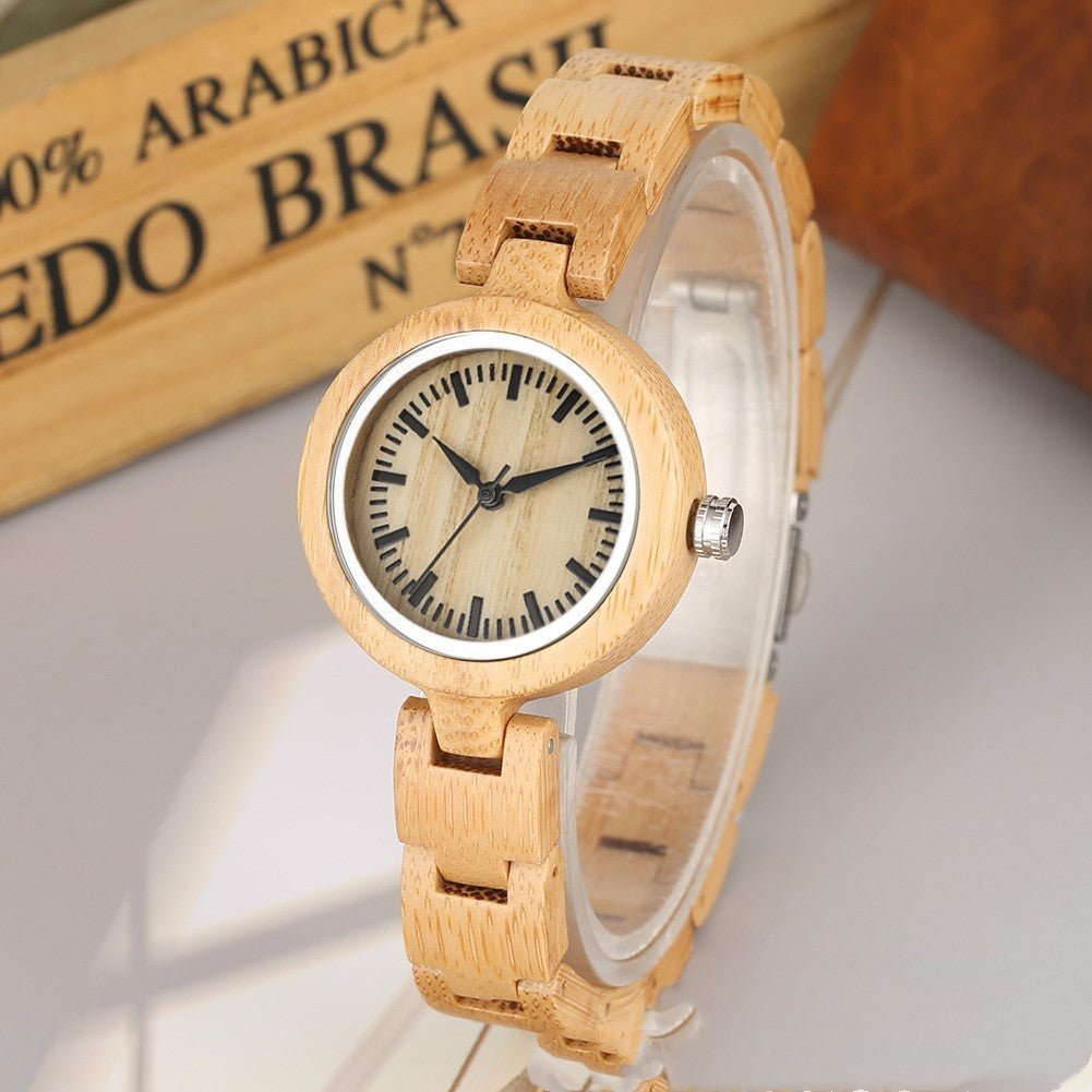 Casual Bamboo Wood Watch For Women - Weriion